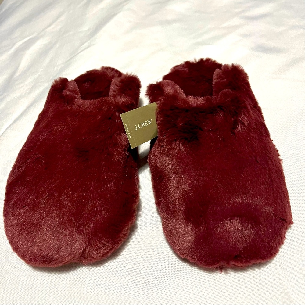 J.Crew Ladies Faux-fur slippers